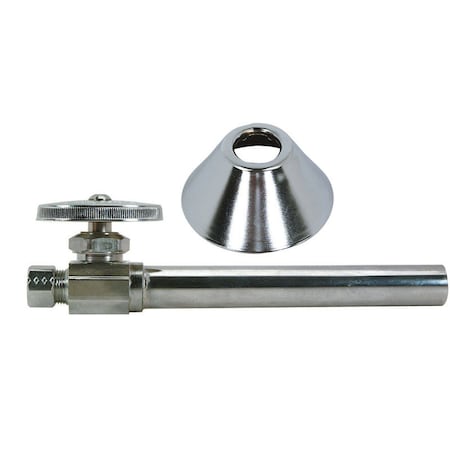 Brasscraft BrassCraft 1/2 in. FPT outlets X 3/8 in. MPT Brass Shut-Off Valve CS41BX C1